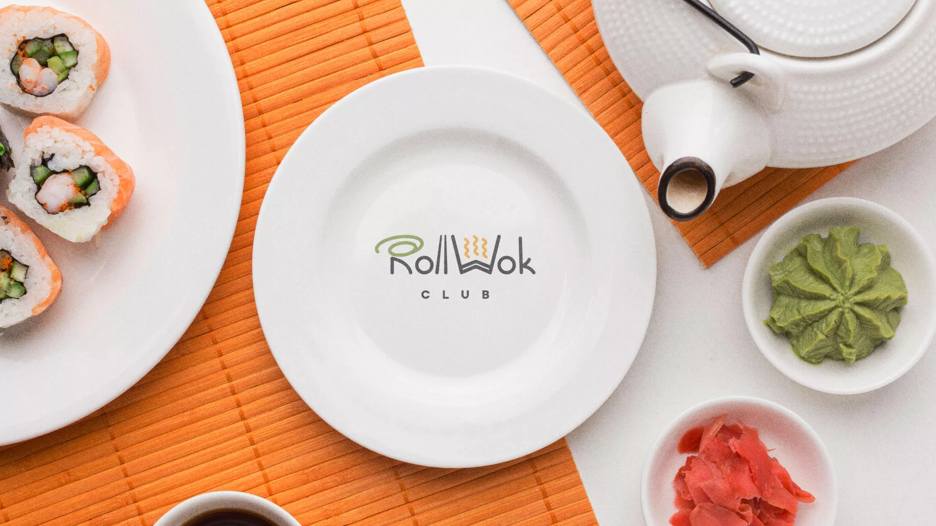 Разработка логотипа и фирменного стиля в Выборге для суши-бара «Roll Wok Club» Разработка логотипа и фирменного стиля в Выборге для суши-бара «Roll Wok Club»